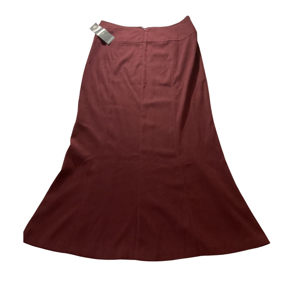NYCC New York Clothing Co. Burgundy A-Line Midi Skirt – Size 6